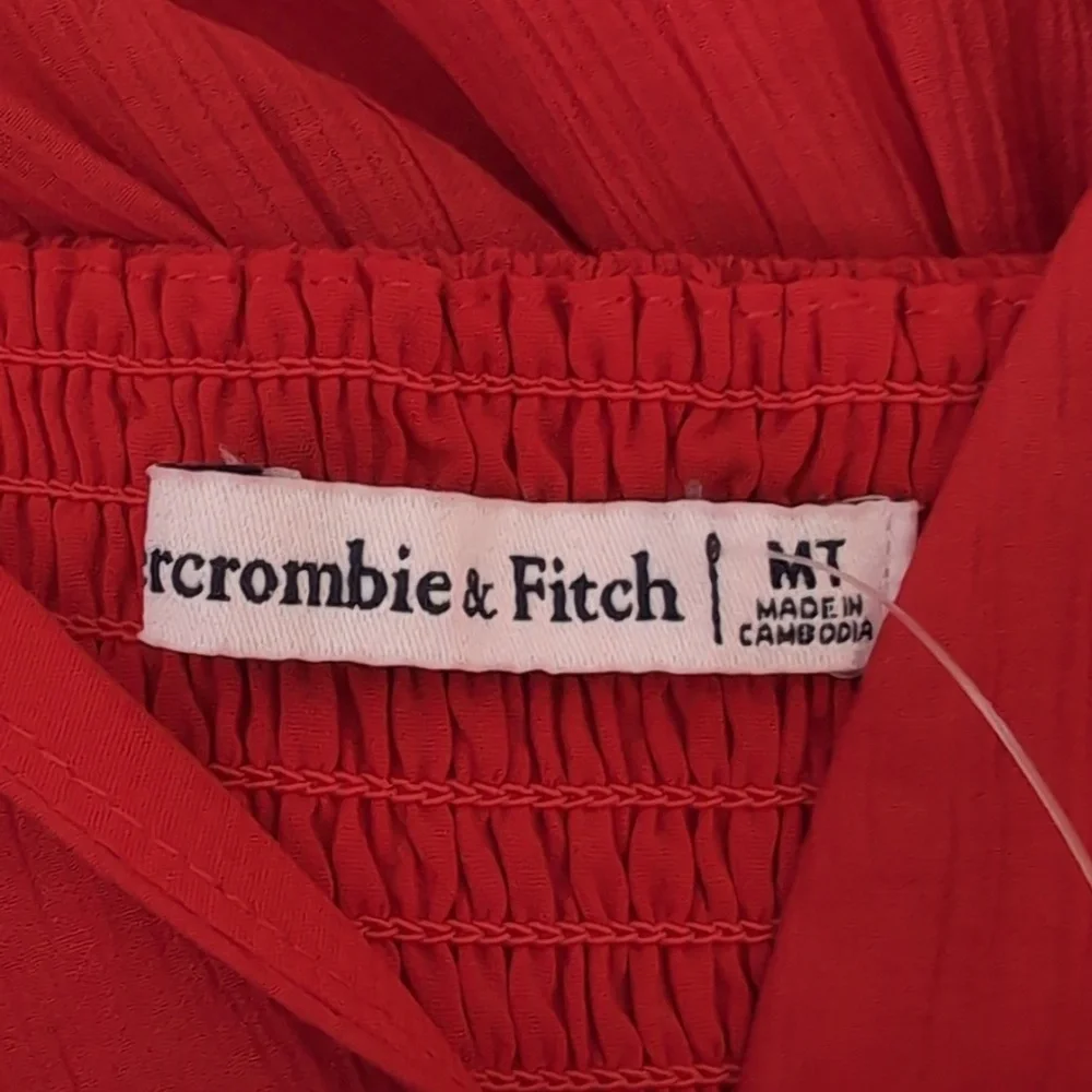 Abercrombie & Fitch Crinkle Textured Button Through Maxi Dress NWT Size MT